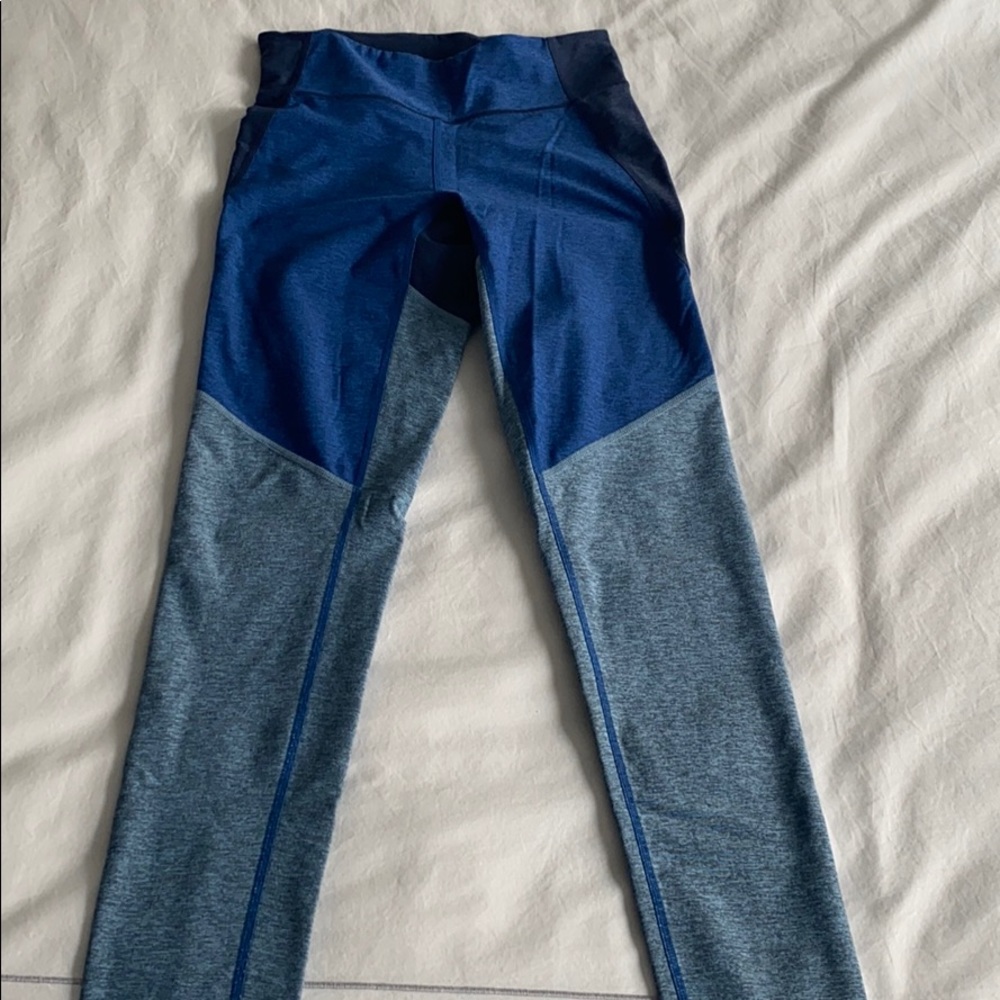 Outdoor Voices Tri-Tone Blue Leggings